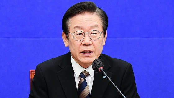 「共に民主党」の李在明（イ・ジェミョン）代表
