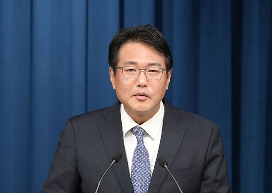 金泰孝国家安保室第１次長。［写真　大統領室写真記者団］