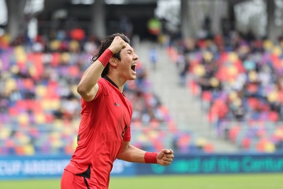 Ｕ－２０Ｗ杯準々決勝のナイジェリア戦でゴールを決めたチェ・ソクヒョン。