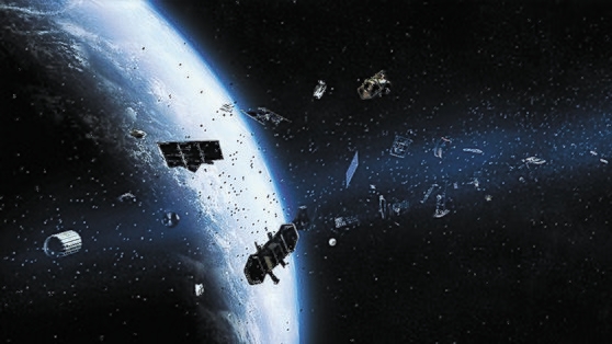 映画『スペース・スウィーパーズ』に登場した宇宙ゴミ。最近、相次ぐ衛星打ち上げでＳＦ映画『スペース・スウィーパーズ』の想像が現実化する可能性が高まった。　［写真＝メリークリスマス］