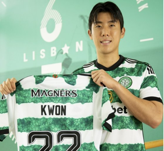 セルティックの３人目の韓国人選手になったクォン・ヒョクギュ　　写真＝セルティックＳＮＳ