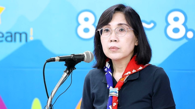 女性家族部の金賢淑長官。フリーランサー　チャン・ジョンピル