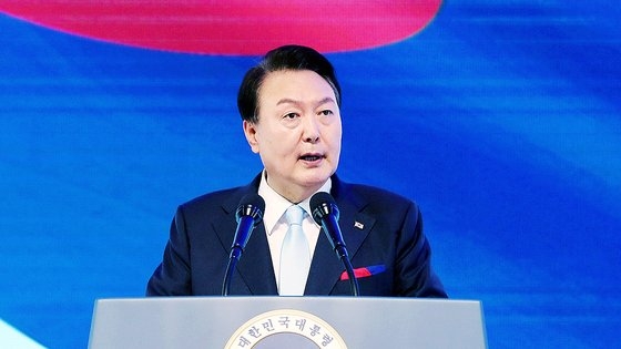 韓国の尹錫悦（ユン・ソクヨル）大統領。［写真　韓国大統領室］