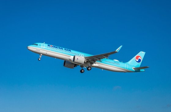 大韓航空が導入したＡ３２１ｎｅｏ。［写真　大韓航空］