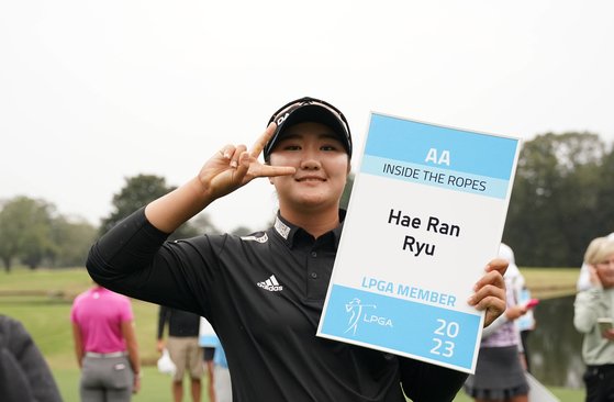 昨年１２月、ＬＰＧＡツアーＱシリーズをトップで通過したユ・ヘラン。　写真＝ＬＰＧＡツアー