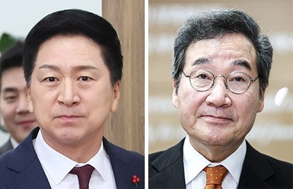 金起炫（キム・ギヒョン）氏（左）、李洛淵（イ・ナギョン）氏（右）