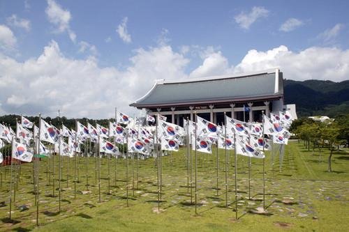 独立記念館の全景。［独立記念館ホームページ　キャプチャー］