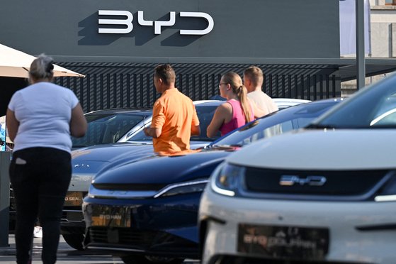 欧州最大のモーターショーに参加したＢＹＤ［写真　聯合ニュース］