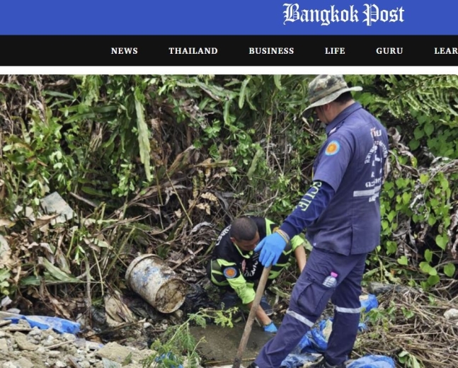 タイで行方不明になった中国人観光客の遺体発見現場［バンコク・ポストの記事画面　キャプチャー］