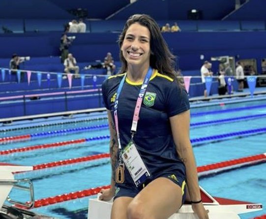 パリ五輪から追放されたブラジル競泳選手のアナカロリナ・ビエイラ。［写真　ビエイラ　ＳＮＳ　キャプチャー］