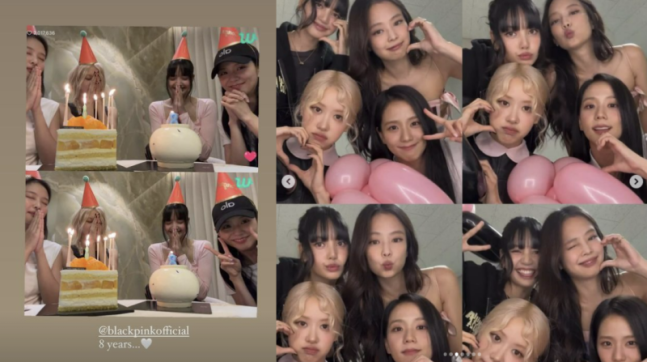 ＢＬＡＣＫＰＩＮＫのメンバーたち。［写真　ジェニー　ＳＮＳ　キャプチャー］