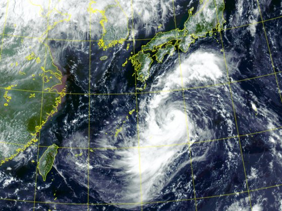 千里眼２Ａ号衛星で見た台風１０号　気象庁提供