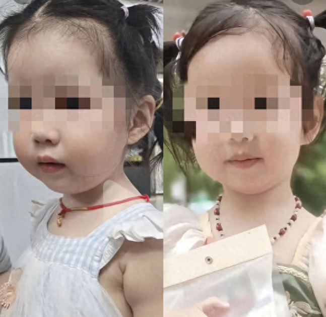 迷子（左）と試験管ベビー施術で生まれた娘。［ＳＣＭＰ　キャプチャー］