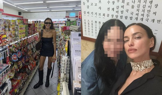 ソウルを訪問したイリーナ・シェイク［写真　イリーナ・シェイクのインスタグラムキャプチャー］
