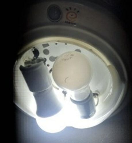 ４０代のインテリア作業員が、京畿道金浦市のマンションの廊下の天井から落ちたガラスの照明などで大怪我をしたが、マンション側は責任を回避していると被害を訴えた。［写真　オンラインコミュニティ］