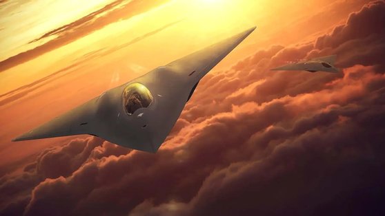 ロッキードマーティンが以前に公開した第６世代戦闘機（ＮＧＡＤ）の概念図　ロッキードマーティン