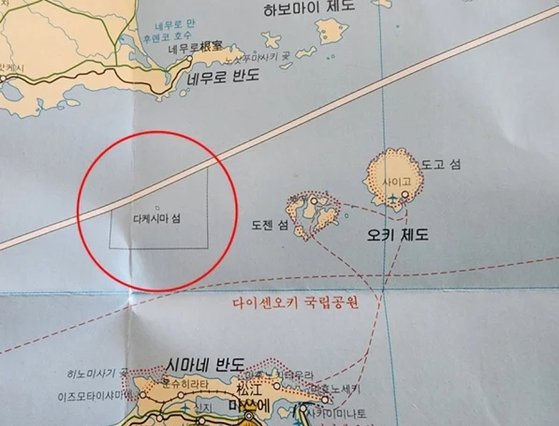  独島を「竹島」と表記した日本政府観光局（ＪＮＴＯ）の地図。［写真　徐坰徳教授のフェイスブック］