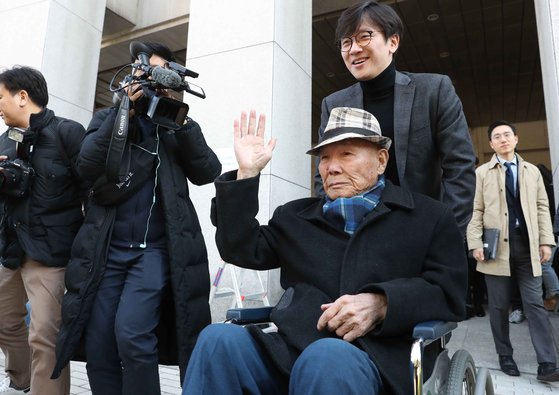 日帝強占期強制徴用被害者で高齢の李春植（イ・チュンシク）さん（１０４）