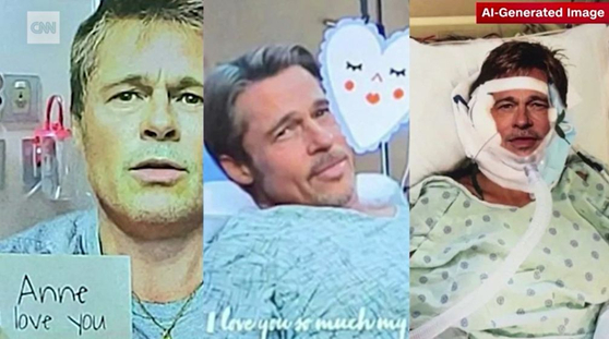   ロマンス詐欺に動員された偽ブラッド・ピットの写真。［インターネット写真　キャプチャー］