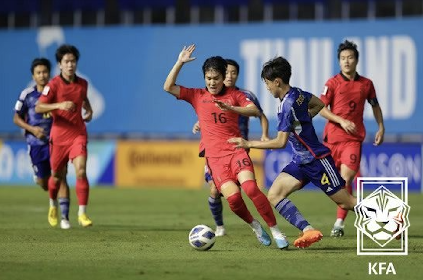   ２０２３年Ｕ－１７アジアカップ決勝の韓日戦　［大韓サッカー協会］