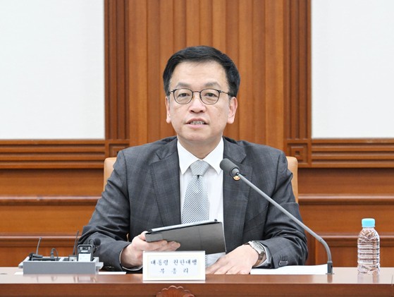 崔相穆（チェ・サンモク）大統領権限代行副首相。キム・ヒョンドン記者