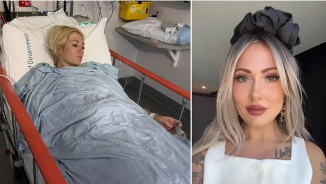 雷に打たれて瞳の色が変わった女性。［インスタグラム　キャプチャー］  ​