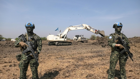 韓国ハンビッ部隊の警備隊員　［写真　韓国軍合同参謀本部］