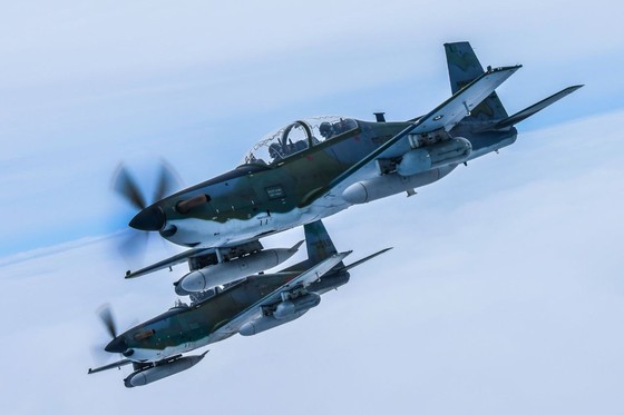 韓国空軍のＫＡ－１軽攻撃機。［写真　韓国空軍］