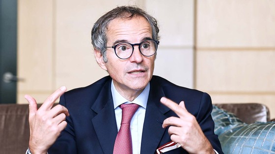 ２０２３年、ソウル鍾路区のフォーシーズンズホテルで中央日報のインタビューに応じる国際原子力機関（ＩＡＥＡ）のグロッシ事務局長　キム・ジョンホ記者