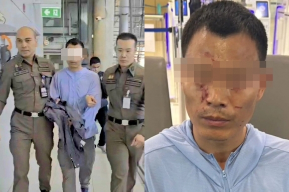 タイのトランスジェンダー女性を殺害し、遺体を傷つけたとして逮捕された中国人容疑者。［写真　タイ現地警察］ ​