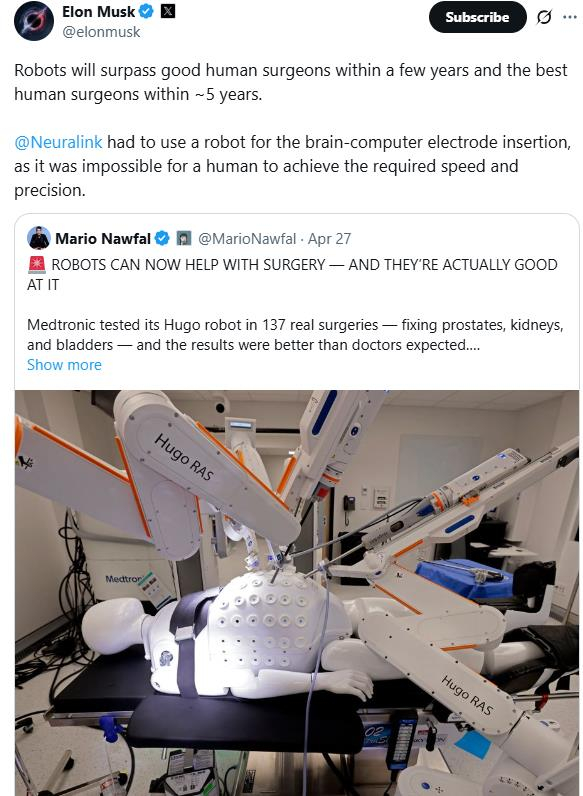 テスラ（Ｔｅｓｌａ）のイーロン・マスク最高経営責任者（ＣＥＯ）がＸに投稿したコメント内容。［Ｘ　キャプチャー］