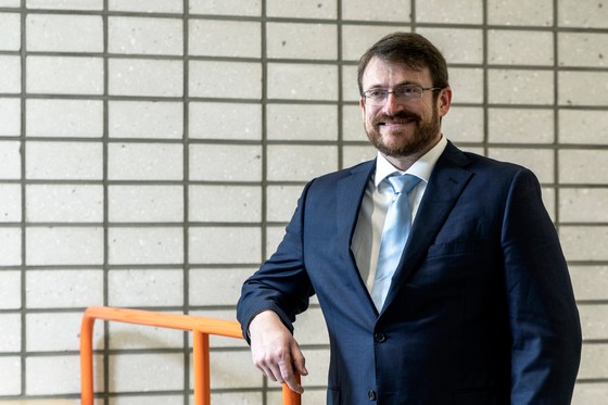 米シールドＡＩのネイサン・マイケルＣＴＯ。典型的な理工系エンジニアという印象だった。　チャン・ジンヨン記者