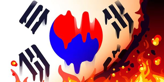 韓国は終わった（Ｓｏｕｔｈ　Ｋｏｒｅａ　ｉｓ　ｏｖｅｒ）というタイトルで韓国の超少子化問題を扱った映像のサムネイル　［Kurzgesagt - In a Nutshellユーチューブ キャプチャー］