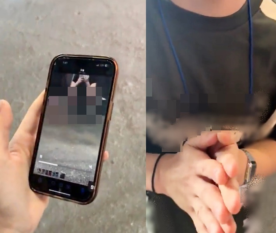   上海モーターショーで不法撮影して摘発された高校生　［ＳＮＳ　キャプチャー］