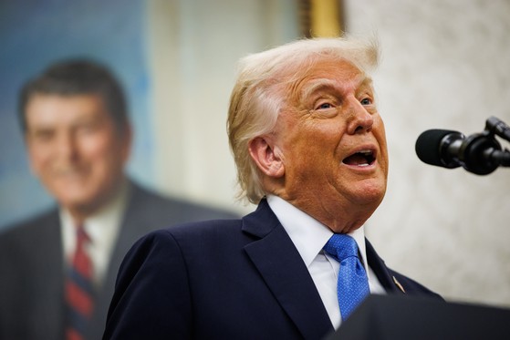 米国のドナルド・トランプ大統領。［写真　ＥＰＡ＝聯合ニュース］
