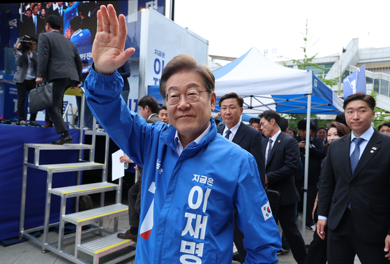 共に民主党の李在明（イ・ジェミョン）候補。［写真　聯合ニュース］