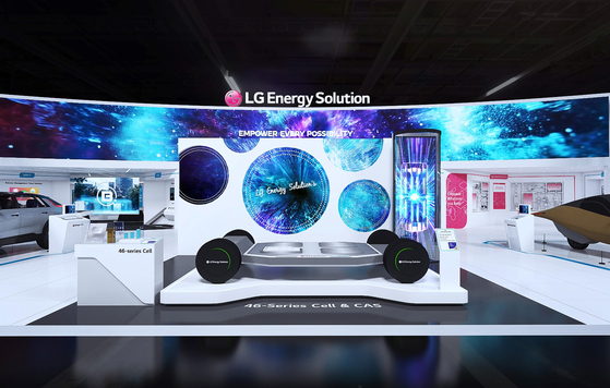 ＬＧエナジーソリューションのインターバッテリー２０２５ブース鳥瞰図。［写真　ＬＧエナジーソリューション］
