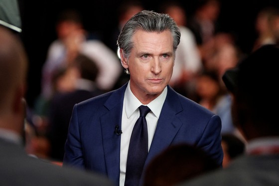 カリフォルニア州知事のギャビン・ニューサム氏。［写真　ロイター＝聯合ニュース］