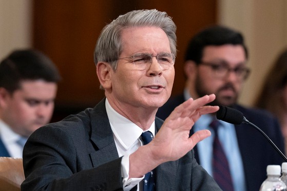 米国のスコット・ベッセント財務長官。［写真　ＡＰ＝聯合ニュース］