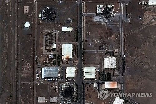   ナタンズ核施設が破壊された様子。［写真　ＡＦＰ・聯合ニュース］