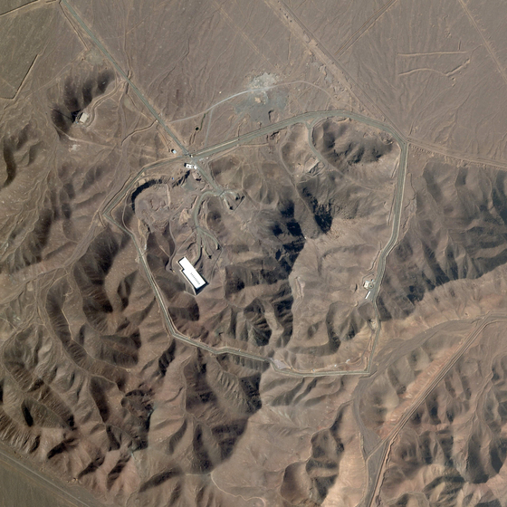   イランのウラン濃縮施設の衛星写真［ＡＦＰ＝聯合ニュース］ 