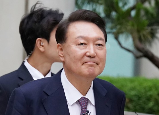 尹錫悦（ユン・ソクヨル）前大統領　［写真　共同取材団］