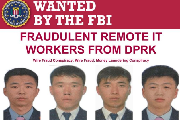    米ＦＢＩが公開手配した北朝鮮籍の２０代の男４人。［写真　ＦＢＩ］