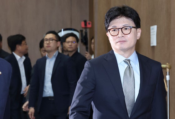 韓東勲「国民の力」元代表。イム・ヒョンドン記者