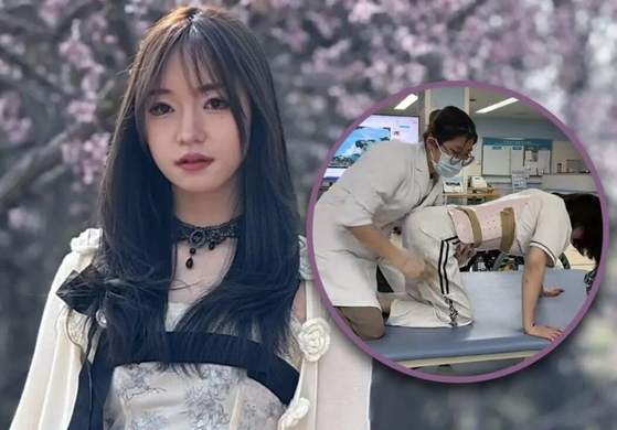  交通事故で下半身麻痺となった女性。 ［サウスチャイナ・モーニング・ポストのホームページ　キャプチャー］