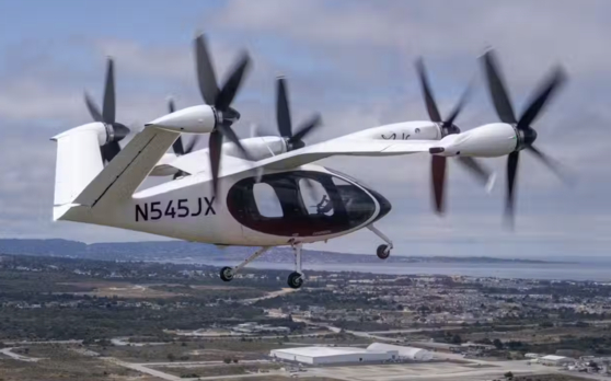  ジョビーアビエーションの「エアタクシー」の機体。ジョビーは来年の商用化を目標にしている。［写真　ジョビーアビエーション］