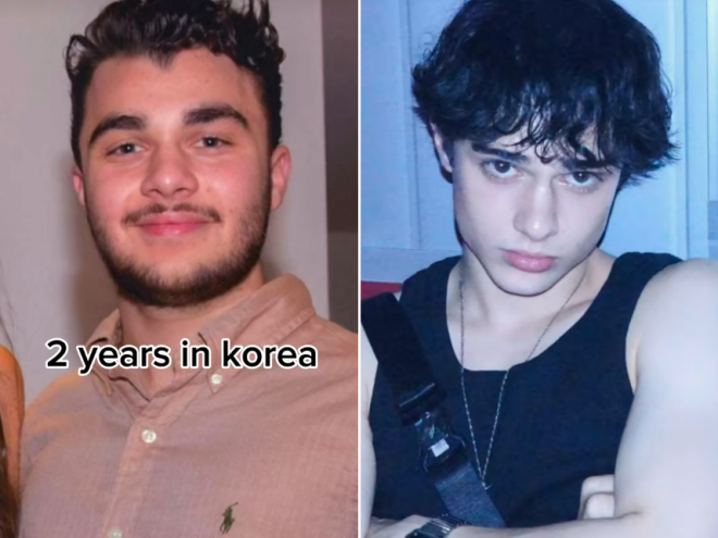 韓国に住んで２年で外見が劇的に変わったオーストラリア人男性。［写真　ＳＮＳ］