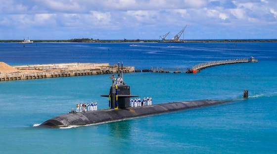 米海軍が運用するロサンゼルス級原子力潜水艦オクラホマシティ。ヘレナと同級だ。［写真　ＡＰ＝聯合ニュース］