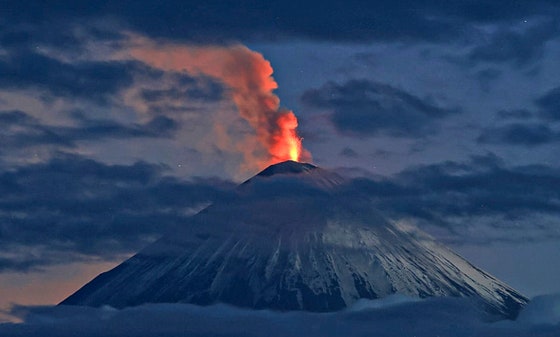 カムチャツカ半島の火山。［写真　ＥＰＡ＝聯合ニュース］