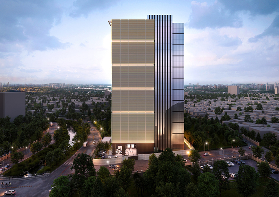 ＬＧ ＣＮＳが受注したインドネシアＡＩデータセンターの鳥瞰図。［写真　ＬＧ ＣＮＳ］